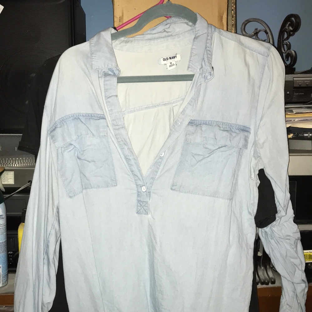 Old navy long sleeve jean shirt